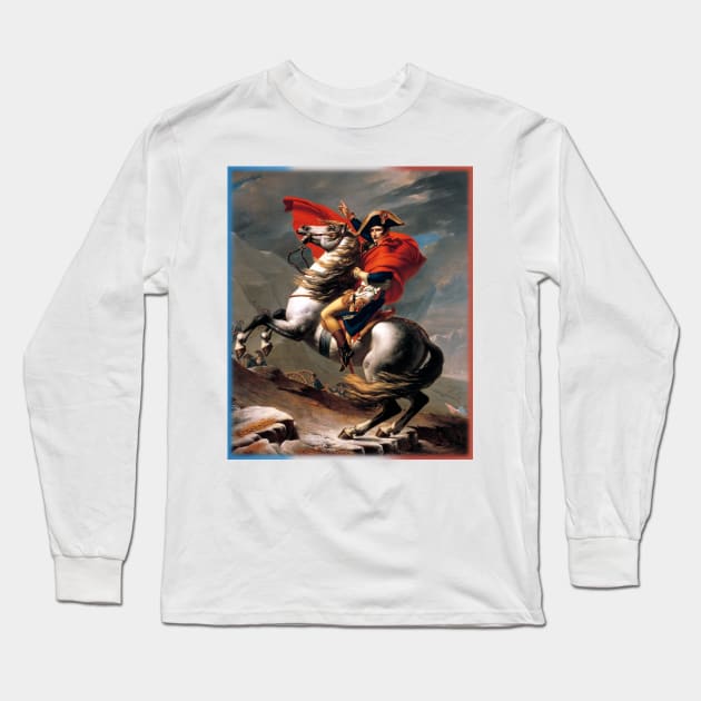 Napoleon Crossing the Alps by JL David Long Sleeve T-Shirt by academic-art